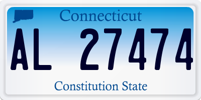 CT license plate AL27474