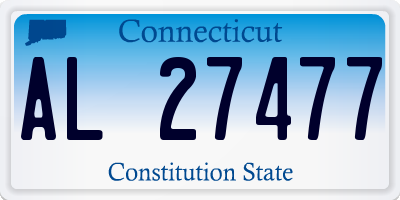 CT license plate AL27477