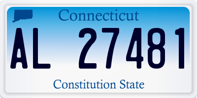 CT license plate AL27481