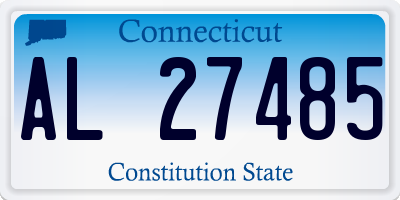 CT license plate AL27485
