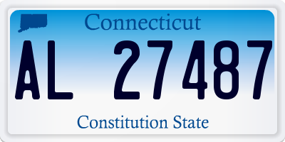CT license plate AL27487