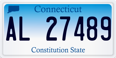 CT license plate AL27489