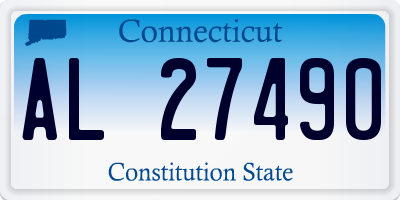 CT license plate AL27490