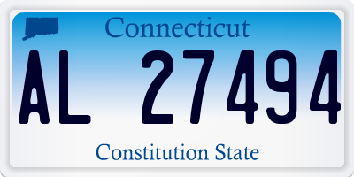 CT license plate AL27494