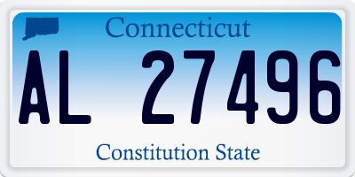 CT license plate AL27496