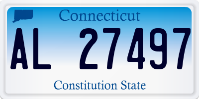 CT license plate AL27497