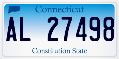 CT license plate AL27498