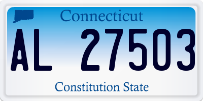 CT license plate AL27503