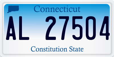 CT license plate AL27504