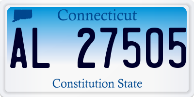 CT license plate AL27505