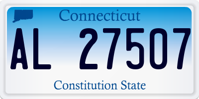 CT license plate AL27507