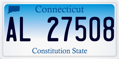 CT license plate AL27508