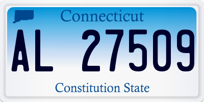 CT license plate AL27509