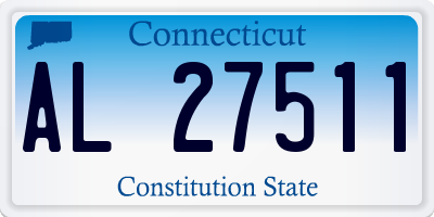 CT license plate AL27511