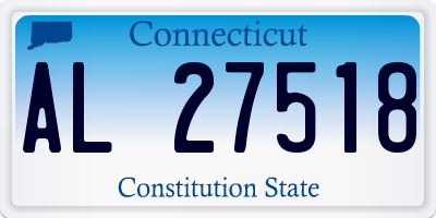 CT license plate AL27518