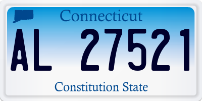 CT license plate AL27521