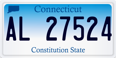 CT license plate AL27524