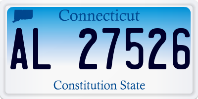 CT license plate AL27526