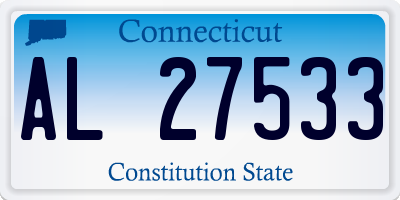 CT license plate AL27533