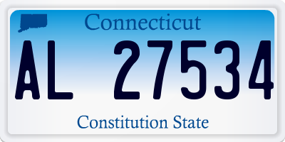 CT license plate AL27534