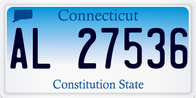 CT license plate AL27536