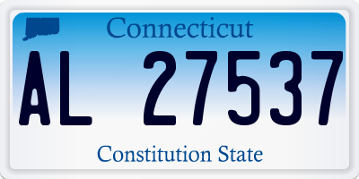 CT license plate AL27537