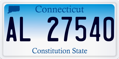 CT license plate AL27540