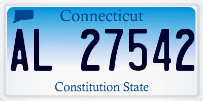 CT license plate AL27542