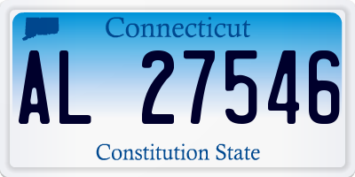 CT license plate AL27546