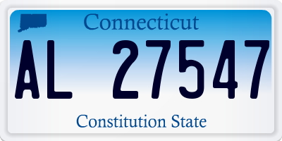 CT license plate AL27547