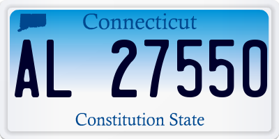 CT license plate AL27550