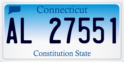 CT license plate AL27551