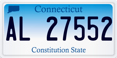 CT license plate AL27552