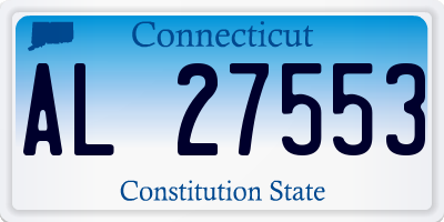 CT license plate AL27553