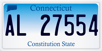 CT license plate AL27554
