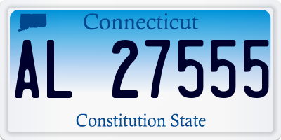 CT license plate AL27555