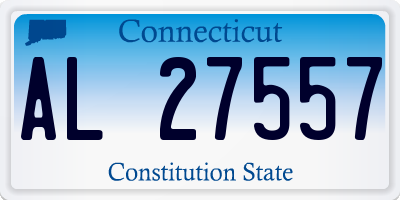 CT license plate AL27557