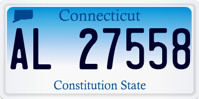 CT license plate AL27558
