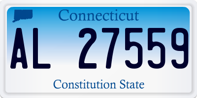CT license plate AL27559