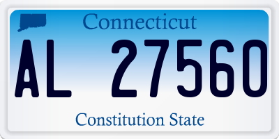 CT license plate AL27560