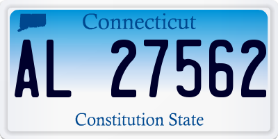 CT license plate AL27562