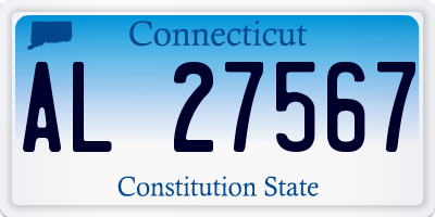 CT license plate AL27567