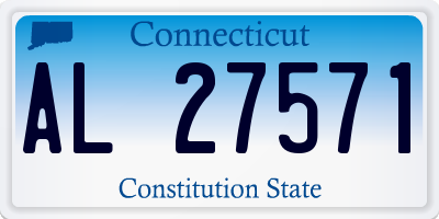 CT license plate AL27571