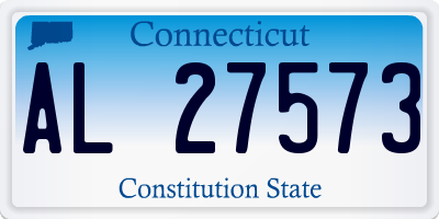 CT license plate AL27573