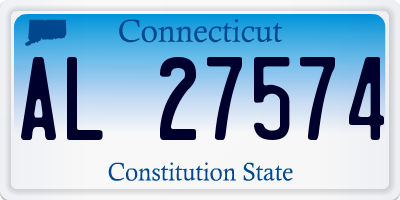 CT license plate AL27574
