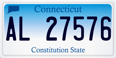 CT license plate AL27576
