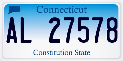 CT license plate AL27578