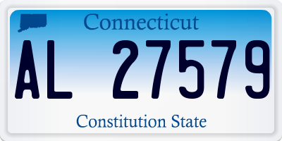 CT license plate AL27579