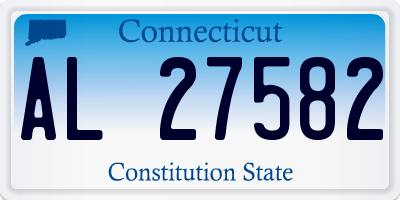CT license plate AL27582