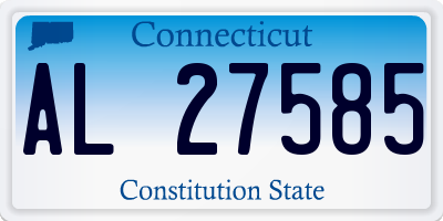 CT license plate AL27585